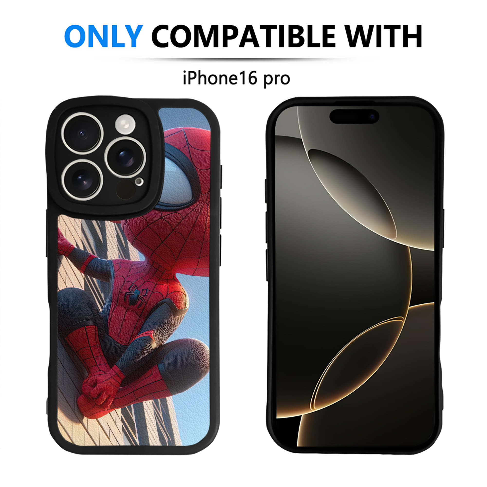 Spider Man スパイダーマン 【iPhone 16シリーズ対応】シリコンスマホケース（レザー調） 材質：シリコン